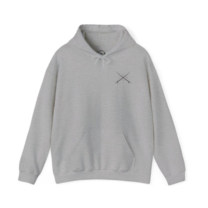 Surfin Marlin Skelly Surfer Grey Hoodie