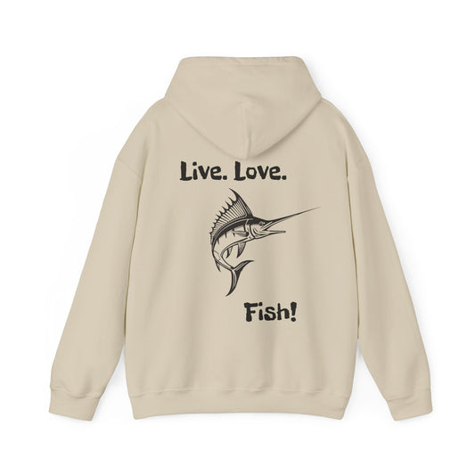 Surfin Marlin live, love, fish "Marlin" Sweatshirt