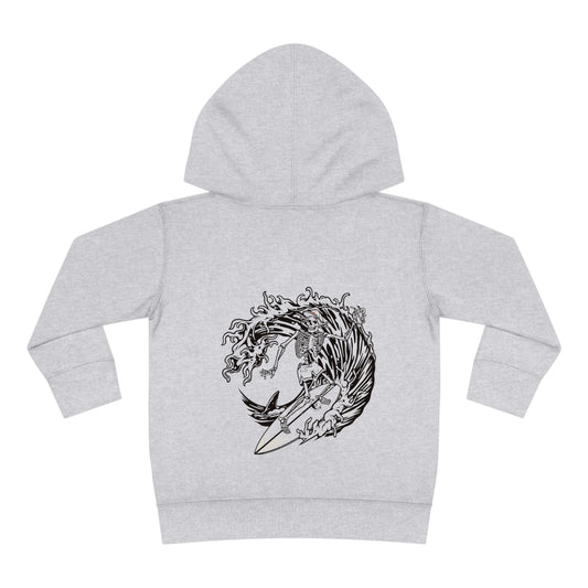 Surfin Marlin Grey "Skelly" Toddler Pullover Fleece Hoodie