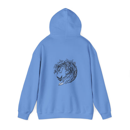 Surfin Marlin Skelly Surfer Grey Hoodie