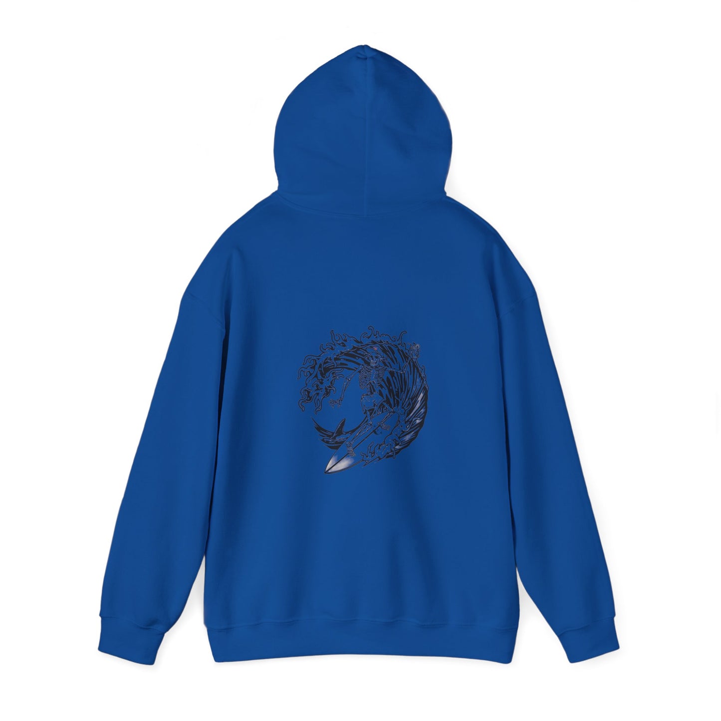 Surfin Marlin Skelly Surfer Grey Hoodie