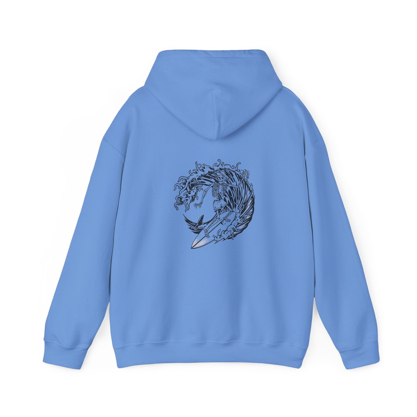 Surfin Marlin Skelly Surfer Grey Hoodie