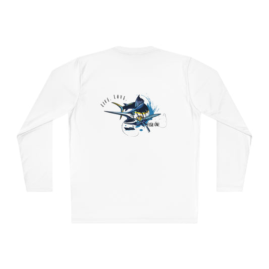 Surfin Marlin Adult Unisex Dry Fit Long Sleeve Shirt