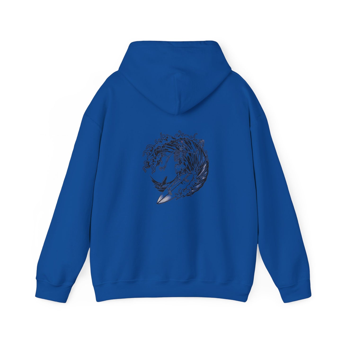 Surfin Marlin Skelly Surfer Grey Hoodie