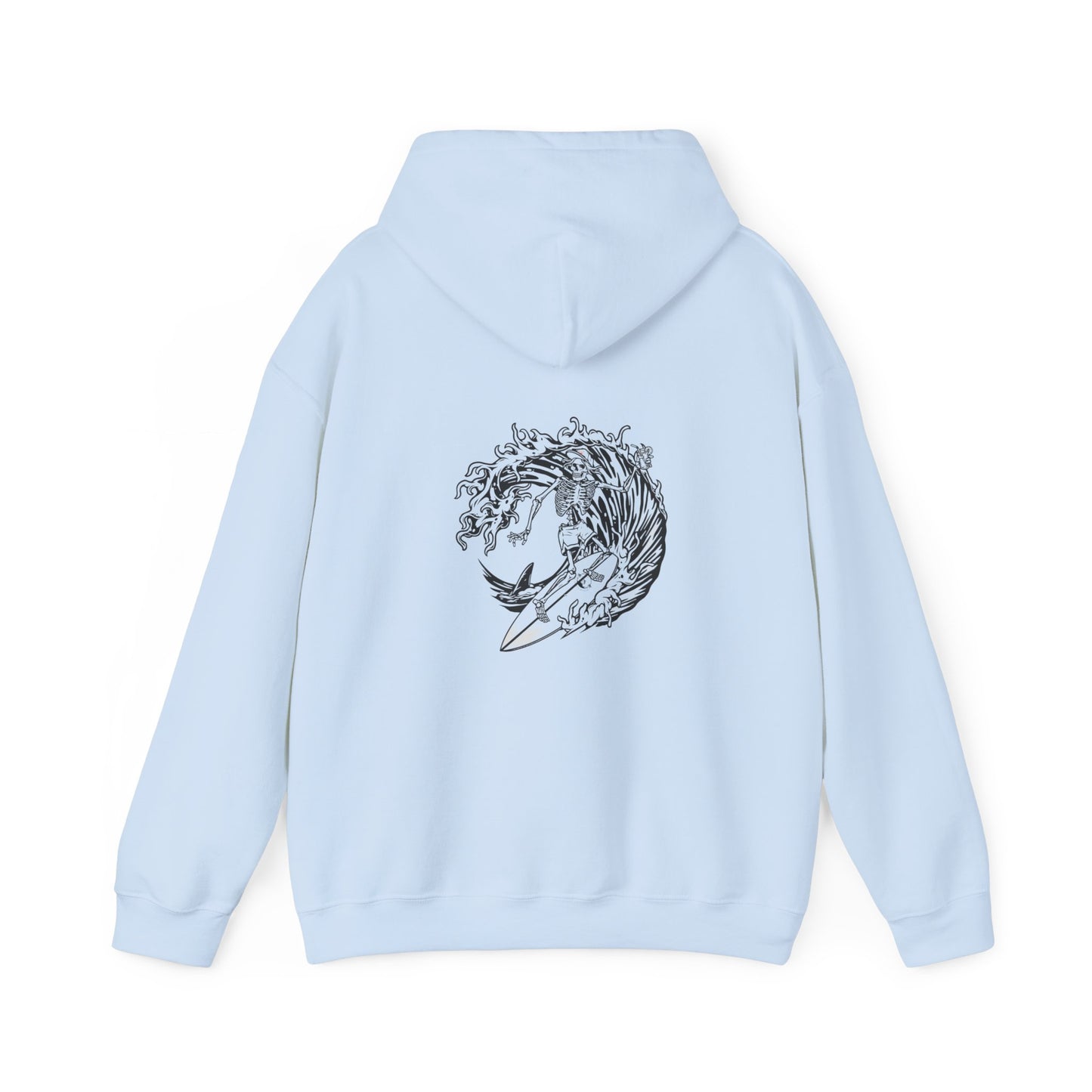 Surfin Marlin Skelly Surfer Grey Hoodie