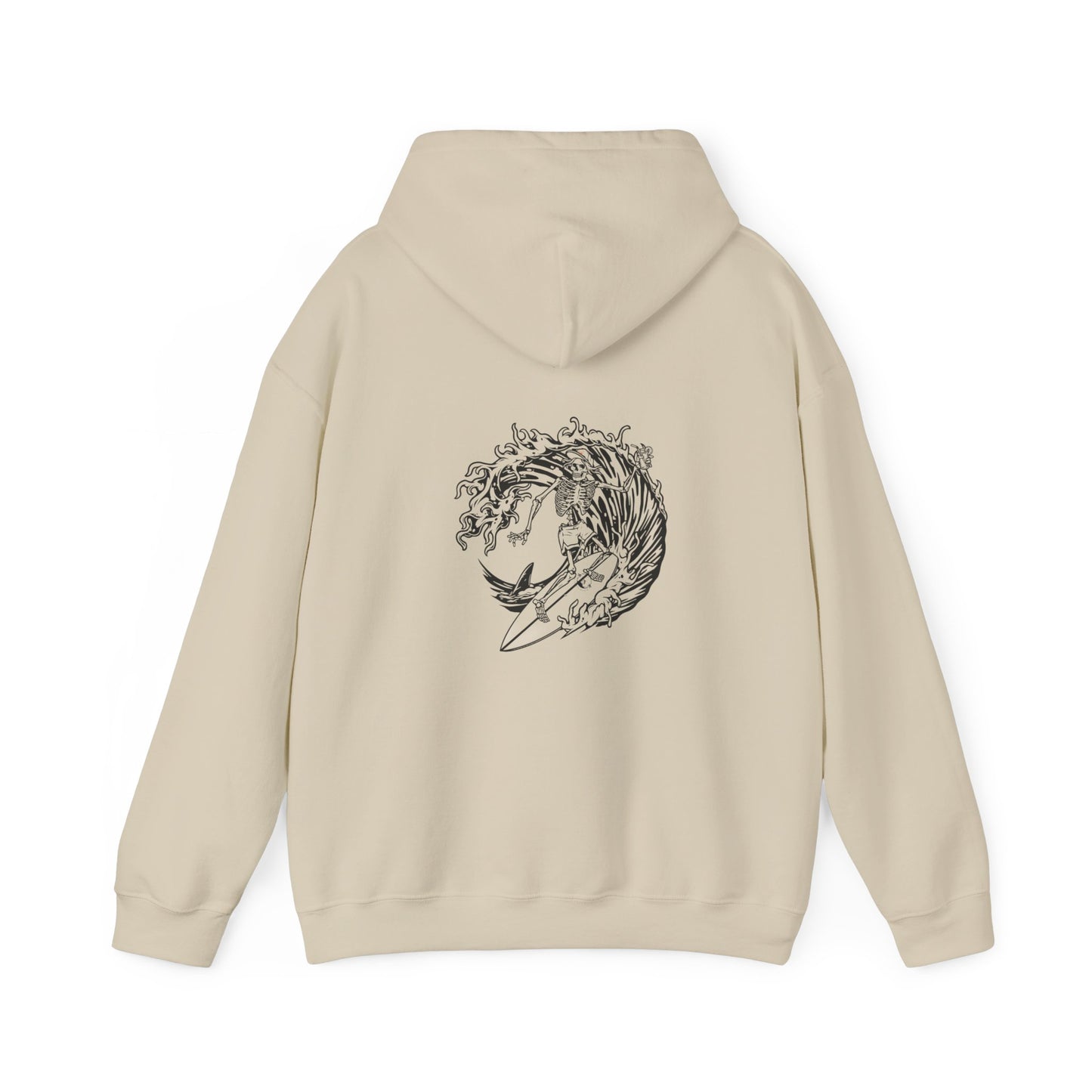 Surfin Marlin Skelly Surfer Grey Hoodie