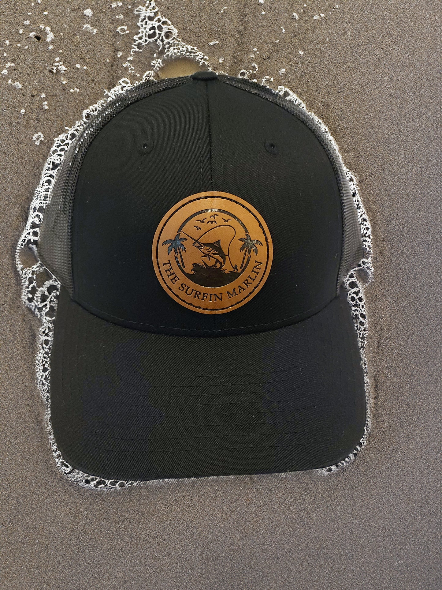 Leather Patch Blk/Blk Hat