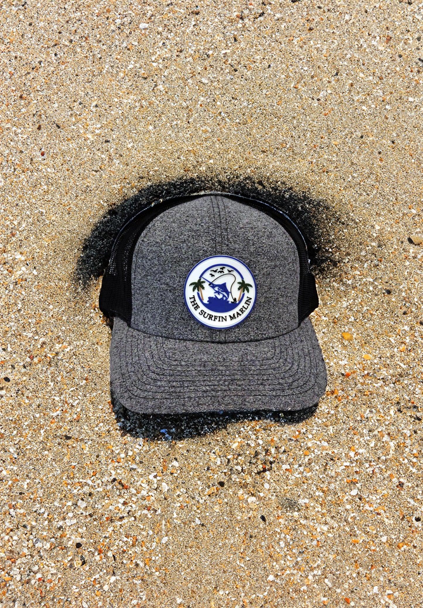 Rubber Patch Heather Grey/Navy Hat